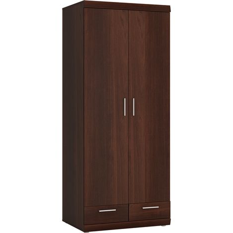 Kleiderschrank 80 cm mit 2 Türen Nussbaum IMPERIA-129 (1/4)