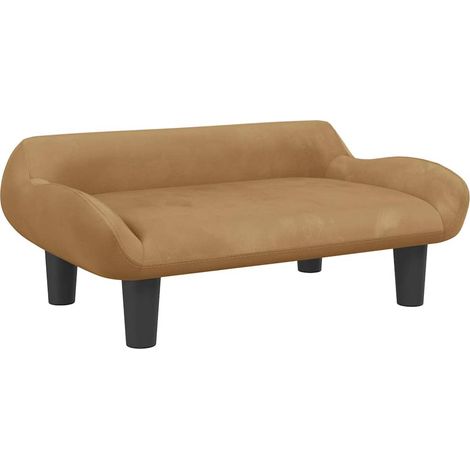 vidaXL Cama para perros de terciopelo marrón 70x40x24 cm (1/2)