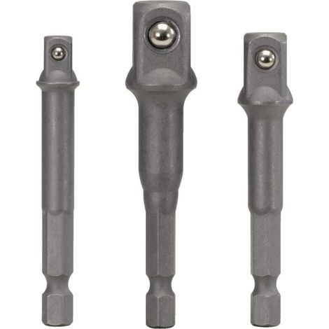 Jeu De 3 Adaptateurs Porte Douilles 6 Pans 1/4 3/8 1/2 Pouces (1/4)