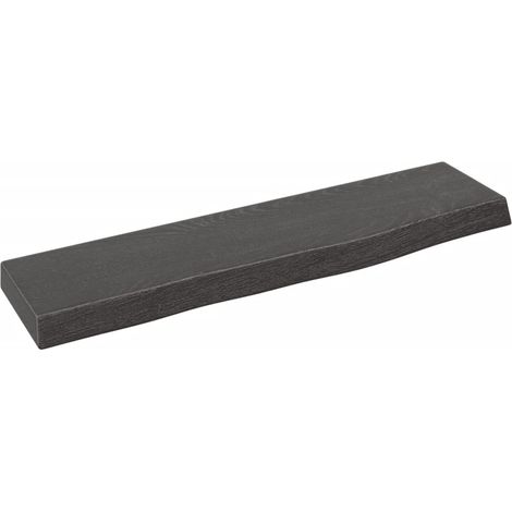 Étagère murale Étagères Murales Flottantes de Rangement gris foncé 40x10x2 cm bois chêne massif traité BRZH288282 (1/4)