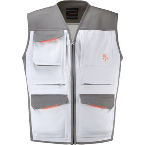 GILET DA LAVORO PITTORE IMBIANCHINO PAINT INDUSTRY BIANCO TG. M-XXL KAPRIOL, "XL" (1/5)