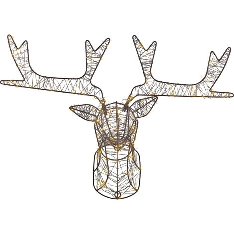 Outdoor Hanging Decoration LED NELLIM Reindeer 47 cm Black