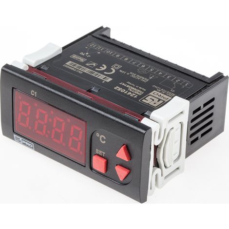 Contrôleur de température Marche/Arrêt, 24 V c.a., 1 sortie Relais1 entrée thermocouple, 77 x 35mm ( Prix pour 1 ) (1/2)