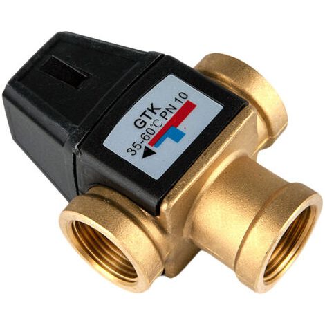 Mitigeur thermostatique pour chauffe-eau solaire en laiton ¨¤ filetage male 3 voies DN20, (1/5)