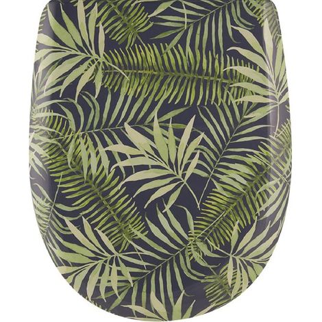 Abattant de toilette - Bois Reticule - OLFA - Ariane Palme Descente Assistee Declipsable (1/5)