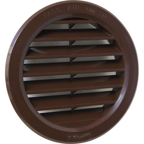 La Ventilazione T10M Griglia di Ventilazione Tonda in Plastica Marrone, da Incasso. Diametro 120 mm (1/4)