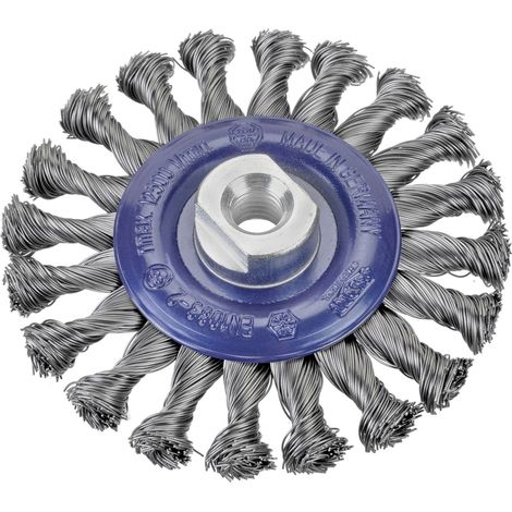 Geflochtene Stahlrundbürste mit M14 Mutter Ø 125 mm und Ø 0,35 mm Besatz  Osborn 1402631131