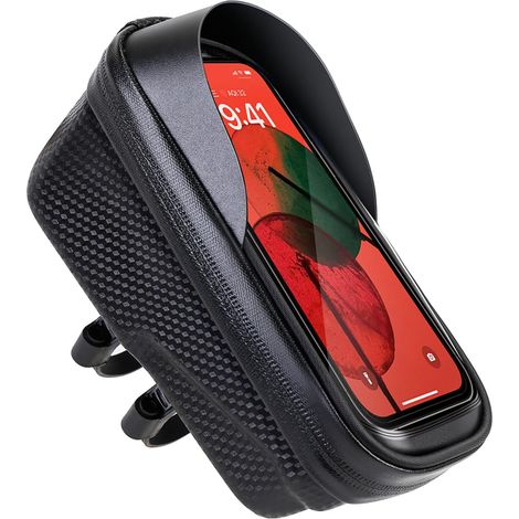 Borsa da telaio per bicicletta, design rigido per ciclismo, impermeabile con sgancio rapido, supporto per cellulare da bicicletta e touchscreen in TPU (1/5)