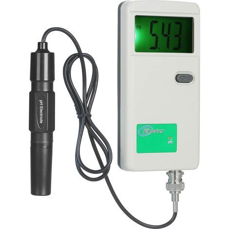 High-precision portable pH tester with backlit display, water quality tester for laboratory, drinking water, hydroponics, aquarium, swimming pool, white PH-3012B (1/4)