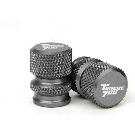 Bouchons de soupape gris compatibles avec Yamaha Tenere 700 (2019-2023) : accessoires moto, extension de béquille latérale, coussinet élargisseur pour Tenere 700 Maxpower. (1/4)