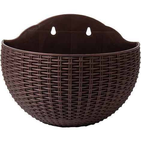 (couleur Caf) Jardinire Suspendue Murale, Jardinire En Rotin, Clture De Balcon, Jardinire Suspendue Extrieure, Jardinire Suspendue De Balcon (1/5)