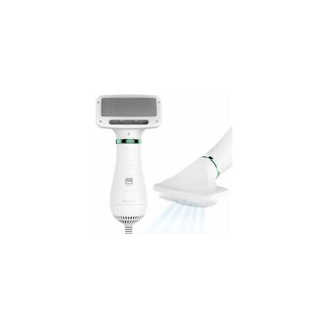 Sèchoir pour chien et chat 2 en 1 – Séchoir silencieux portable avec brosse à lisser – Température réglable pour petits et moyens animaux