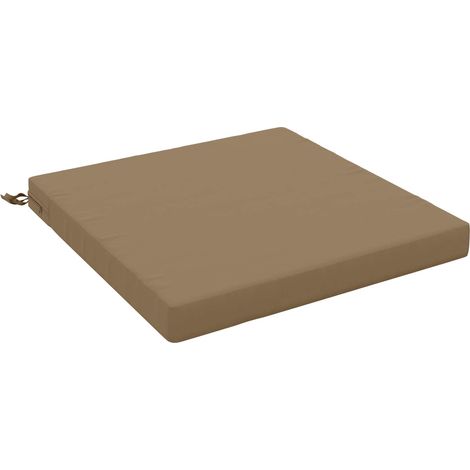 Coussin de siège 1 pièce SOEST 100 % polyester Taupe vidaXL