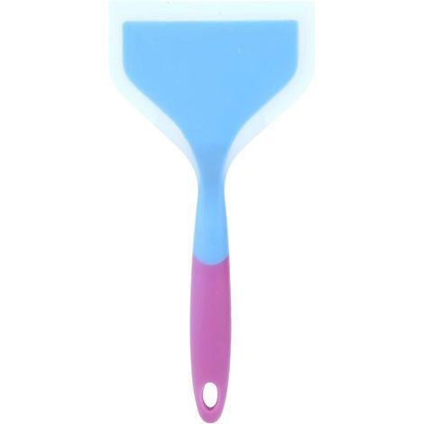 1 PCS Spatules pour batterie de cuisine antiadhésives, spatules en silicone antiadhésives et antidérapantes pour pizza tamagoyaki, steak (bleu) (1/5)