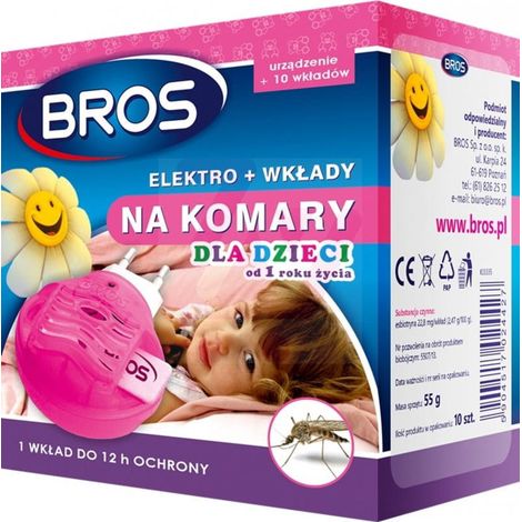 Vaporizador de Mosquitos Bros (Para Niños) + 10 Placas (Repuestos)