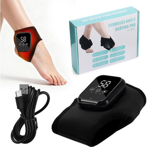 Appareil de massage 3 en 1 pour les pieds, les douleurs neuropathiques, les chevilles (sans fil et portable), et les pieds (3 modes et 3 niveaux de chaleur) pour le fitness et la course à pied. Idéal (1/5)