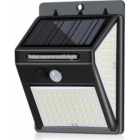 avec 3 fonctions d'allumage latérales, détecteur de mouvement sans fil étanche, spot LED à énergie solaire avec 3 modes, lampe d'extérieur à énergie solaire pour la décoration du jardin (1/4)