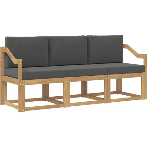 Set di divani da esterno 3 pcs vidaXL