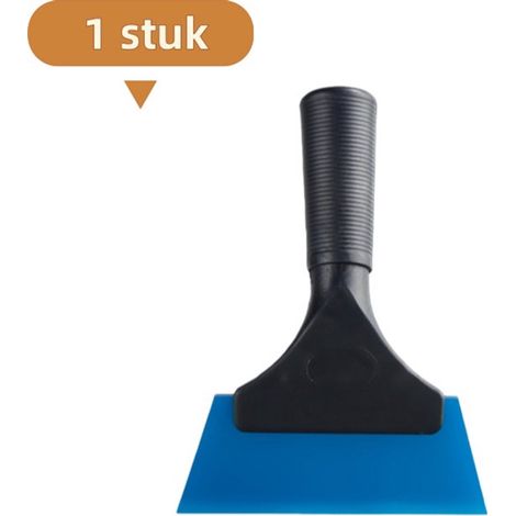 Produit - Essuie-glaces en caoutchouc - Outils de nettoyage - Essuie-glaces flexibles pour voiture - Outils pour la pose de films teintés sur les vitres de voiture - Manche en plastique - Bleu (1/5)