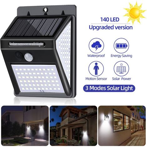 Lampes solaires à LED avec détecteur de mouvement pour jardin, cour et applique murale de sécurité KLB-AquaForge (1/5)
