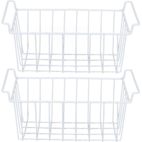 Confezione da 2 cestelli per congelatore con griglia metallica sospesa, rivestimento in PE, L-dwdz-FF- (1/5)