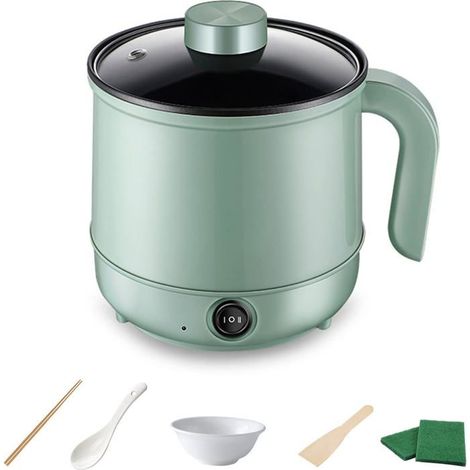 Cucina elettrica multifunzione, mini vaporiera elettrica, adatta per cucinare noodles/pasta/uova/zuppe/bistecche (verde)