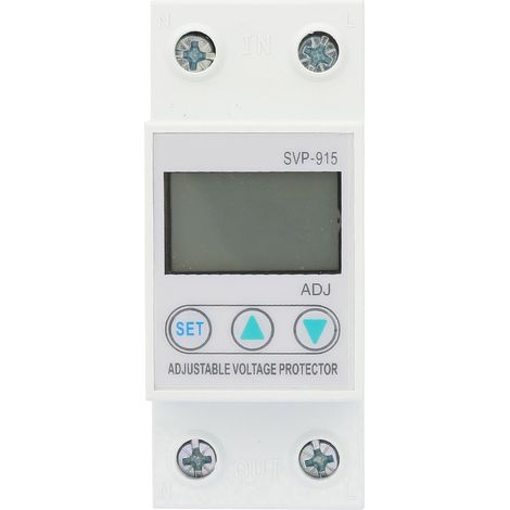 Écran LCD, monophasé, protecteur de surtension et de sous-tension réglable 230 V CA (63 A) (1/5)