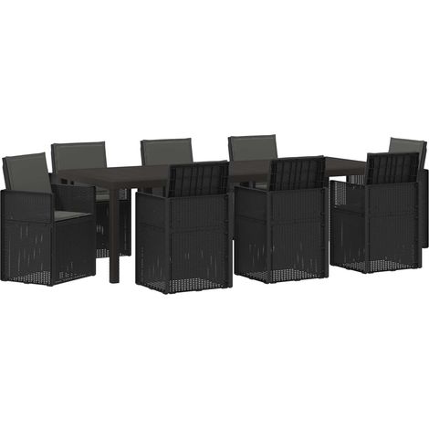 Maison Exclusive - Set da Pranzo per Giardino 9 pz Antracite PP (1/5)
