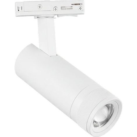 Spot LED sur Rail Blanc Angle Ajustable Monophasé 30W 15-60° CCT TRIAC Dimmable - 3000K/4000K/6000K - SILAMP (1/2)