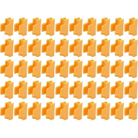 50Pcs Serre Pinces, Plastique Orange Film Boucle Clip pour 11mm Plant Stakes Serre Film Row Cover Filet Tunnel Hoop Clips (1/5)