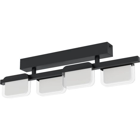 Plafonnier ERVIDEL ERVIDEL Noir Satiin, clair L: 62.5 B: 6 h: 16cm Dimmable 3000k (1/3)