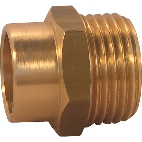 PACK de 10 Raccords laiton a souder droit male 1" pour tube cuivre diamètre 18