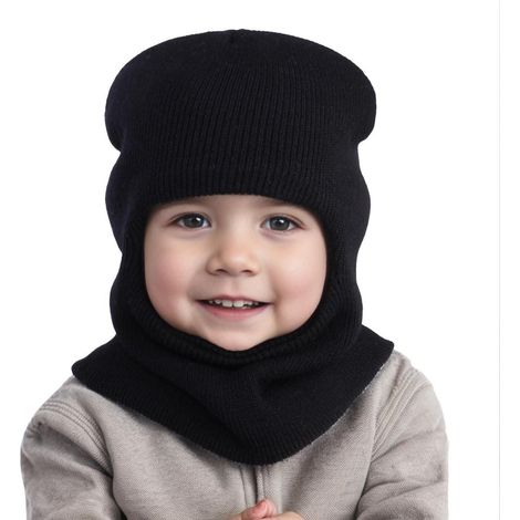 Kinder Schlupfmütze mit Schal, warm & winddicht, für Jungen & Mädchen (1/5)
