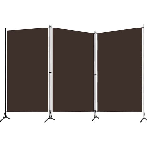 Raumteiler 3 Paneele Braun 260x180 cm