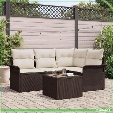 Meuble de jardin - FAFEICY - 3354017 Modulaire - Polyrotin résistant aux UV - Cadre acier revêtu de poudre - Rangement intégré (1/5)