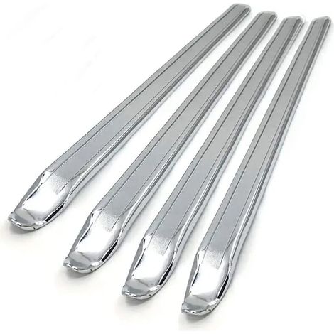 4 Pièces Démonte Pneu Manuel, 30cm Demonte Rneu Moto/Voiture en Acier Au Manganèse,Outils de Réparation Levier Demonte Pneu Vélo Voiture Moto (Argent) (1/4)