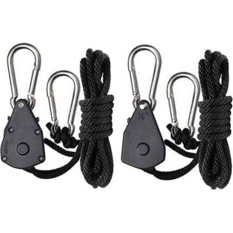 2 pièces poulies réglables de 1,8 pouces, poulies en plastique de corde de suspension de corde d'escalade (1/4)