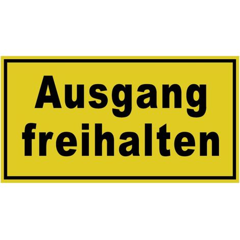 Hinweisschild Ausgang freihalten 250 x 150mm