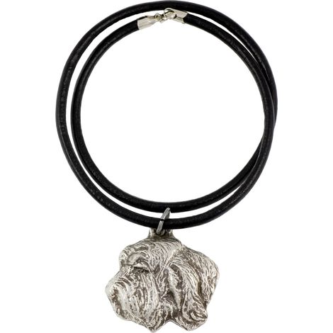 Petit basset griffon vendéen, Basset vendéen - collana per cani, ciondolo placcato in argento per gli amanti dei cani, gioielli unici di Art-Dog (1/5)