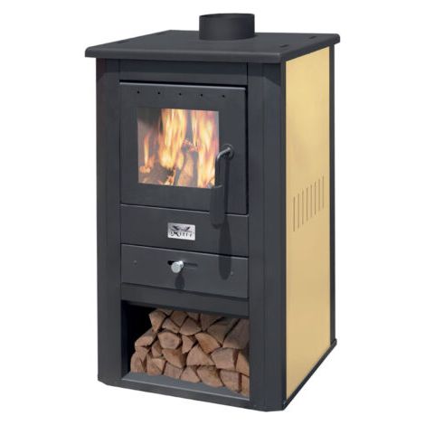 Stufa a legna pallade 10,7 kw nero/avorio