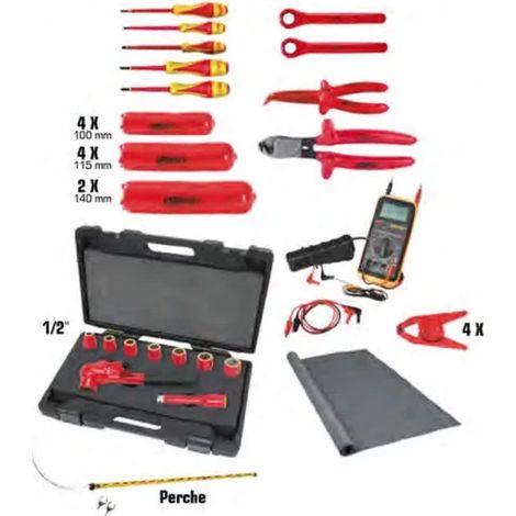 Kit d'outillage niveau 2 sur véhicule hybride ou électrique (1/3)