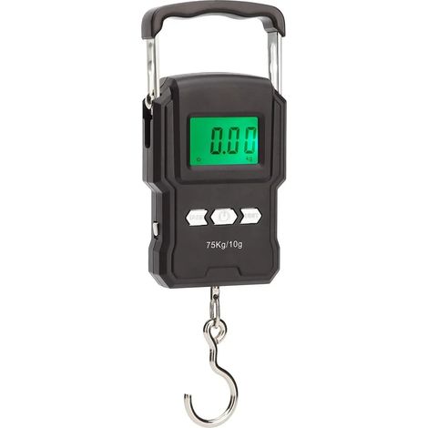 MINKUROW Báscula De Pesca, 165 Lbs / 75 Kg Báscula Colgante Báscula De Equipaje Digital Báscula De Pescado Con Cinta Métrica, Estuche De Transporte (1/5)