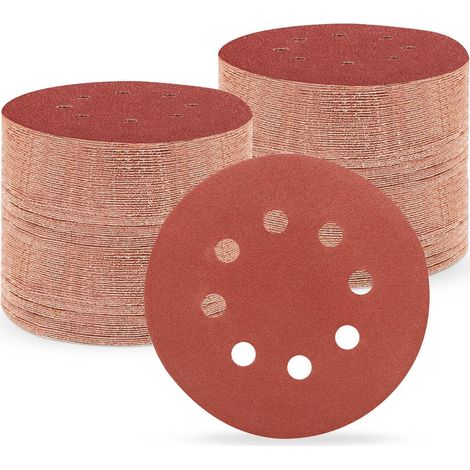 Schleifscheiben 125mm Klett 8Loch 150 Stück 180 Körnung (1/5)
