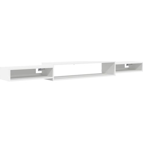 Meuble TV mural Meuble de rangement - Blanc 220 x 28 x 21 cm fr2657 - Maison La Vie (1/5)