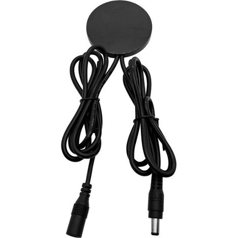 Interrupteur invisible à effleurement dimmable DC12-24V noir – Installation rapide sous meubles – Pour bureaux design et habitations minimalistes