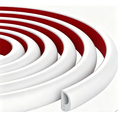 Mini Goulotte Câble Blanc Autocollant Flexible 1m,Cache Fil Electrique,Cache Câble Demi-Rond pour TV Ordinateur Bureau, Passage Câble Silicone Sécurité Ignifugé