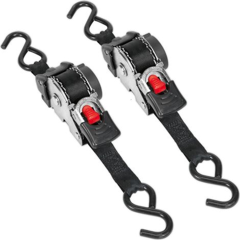 Sealey x2 Auto Retractable Auto-rewind Ratchet Straps 25mm x 3m ATD25301 (1/5)