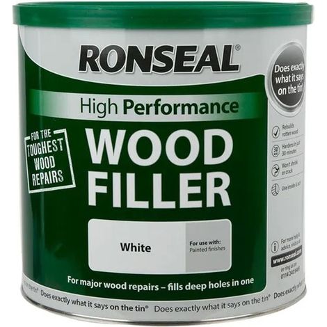 Ronseal High-Performance Wood Filler White 3.7kg RSLHPWFW37K