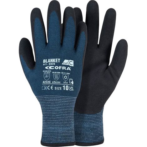 Guantes de trabajo de látex Cofra Blanket