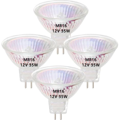 Ampoule Halogène MR16 35W 12V GU5.3 Blanc Chaud Verre Faisceau 38° Éclairage Intérieur (1/5)